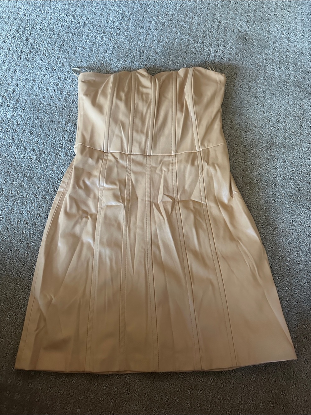 Zara Strapless Beige/Nude A-Line Dress